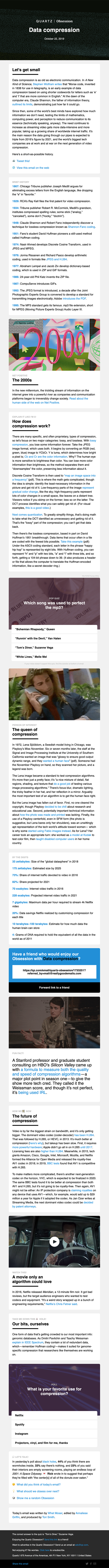 Data compression: Fitting the internet into the tubes