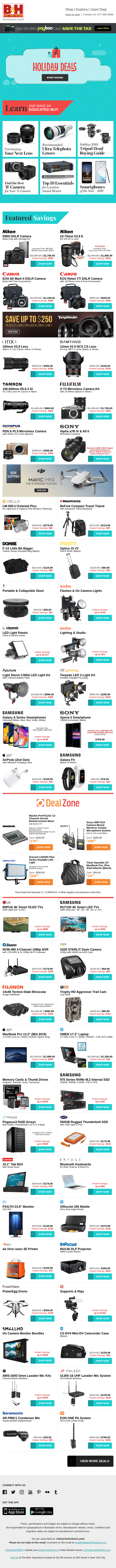 Holiday Deals are Here! Save Early on Lenses, Lighting, SSDs, TVs, Camera Cases & More