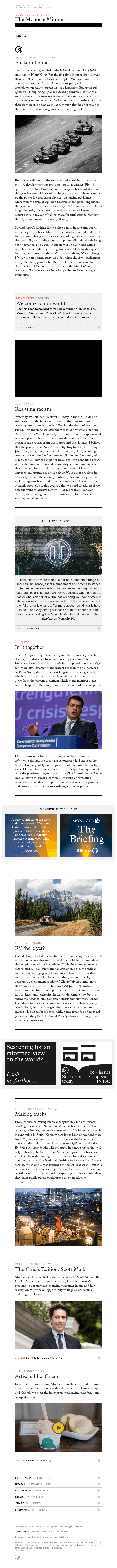 The Monocle Minute – Wednesday 3 June 2020