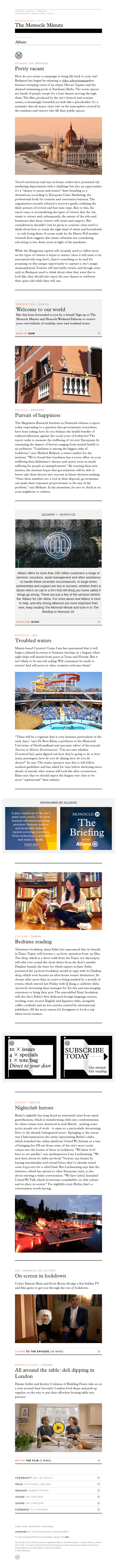 The Monocle Minute – Wednesday 6 May 2020